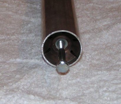 Mounting bolt in place for final measurement